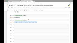 Built in functions - Enumerate and Zip functions
