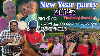 New year  party 2025 //ଆଜି ଆମେ ଛେଳି  ମାଂସ ଖାଇବୁ//Pandrung church #surfang