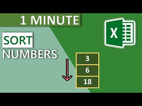 How do you sort numbers in descending order?