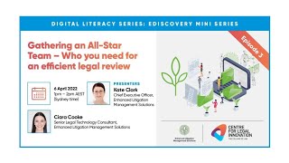 eDiscovery Mini Series–Ep 3: Gathering an All-Star Team – Who you need for an efficient legal review