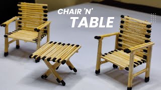 Match Stick Chair And Table | Match Stick Art And Craft Ideas | #craft #diy #handmade