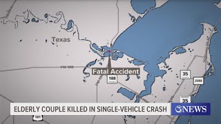 Elderly couple killed in single-vehicle crash