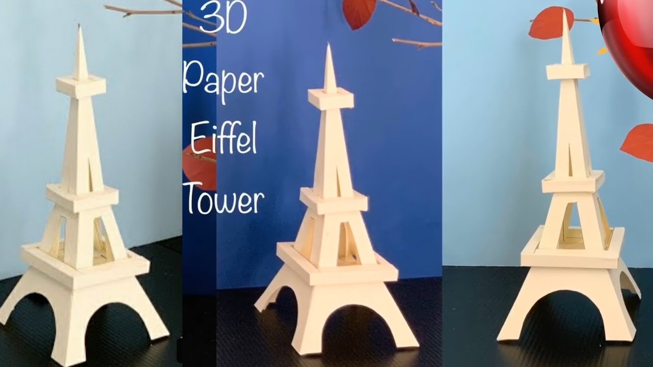 DIY 3d Paper Eiffel Tower | Easy DIY Paper Craft Ideas | Home Decor ...