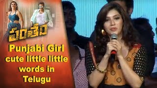 Punjabi Girl Mehreen Cute Little Little Words In Telugu @Pantham  Audio Launch ||Mehreen || #Pantham