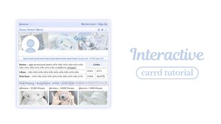 blue interactive carrd tutorial - cr chiggiri