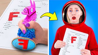 9 DIY Among Us College Supplies vs Fortnite College Supplies!
