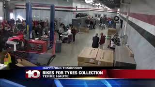 Stop by WTHI on Friday to help Bikes for Tykes