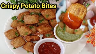 Crispy POTATO Bites Recipe | Potato Snacks | Garlic Potato Recipe | Potato Bites | easy recipe