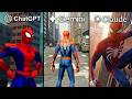 ChatGPT vs Gemini vs Claude Make Spiderman Game from scratch