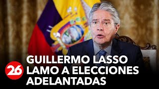 Crisis política en Ecuador: Guillermo Lasso disolvió el parlamento y llamó a elecciones adelantadas