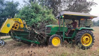 John Deere 5105 di 40hp 4wd tractor mounted cutter par goes to corn plate cutting work