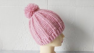 Easy Winter Hat | Beginner Crochet Beanie Tutorial