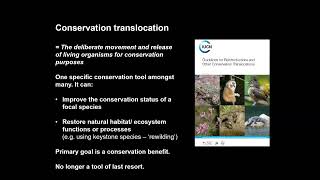 Conservation Translocations in Scotland