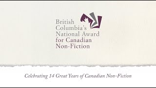 Celebrating BC's National Award for Canadian Non Fiction