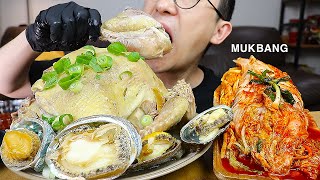 ASMR MUKBANGㅣCHICKEN SOUP KOREAN FOOD & KIMCHIㅣEATING SHOW