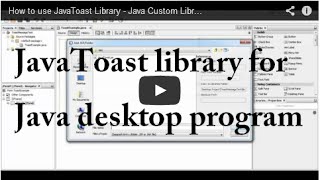 How to use JavaToast Library - Java Custom Library Tutorials