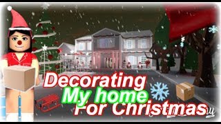 Decorating My House For Christmas Bloxburg Videos 9tubetv - 