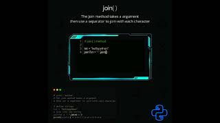 join( ) method | python tutorial #shorts #python #pythonprogramming