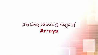 PHP Day 5 sorting Arrays