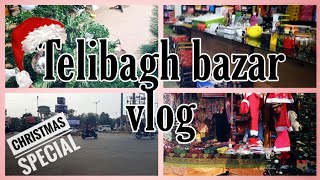 ⛄🎄Christmas shopping in telibagh Bazar🎅|Christmas special|Telibagh bazar day view|Vlog in public|