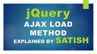 learn jQuery | AJAX | LOAD method explained #ajax #jquerytutorial #jquery