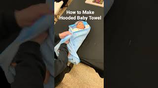 How to make hooded baby towel. Full video up on my channel. #shorts #craft #baby