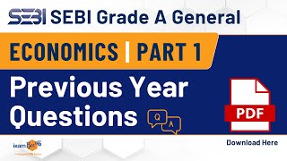 SEBI Grade A General 2023-24 || (Economics) Previous Year Questions Analysis | Part1 || By Aditi Mam