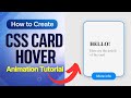 How to Create a Modern Card Hover Animation Using HTML & CSS