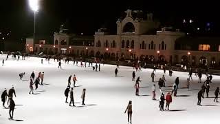 Skating rink in Varosliget Park in Budapest