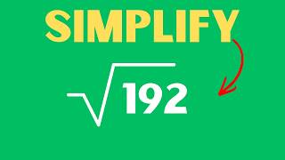Simplify Square Root 192
