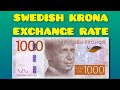 Swedish Krona (SEK) Exchange Rate Today