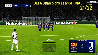 PES 2021 | Barcelona vs Juventus | C.Ronaldo Free Kick Goal | Final UEFA Champions League 2021- 2022