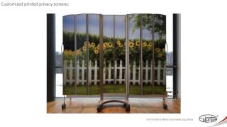 Customized printed privacy screens by Silentia