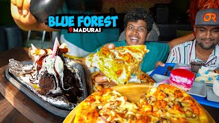 Butter Chicken Burger and Cheesy Pizza at Blue Forest Café, Madurai -  Irfan's View