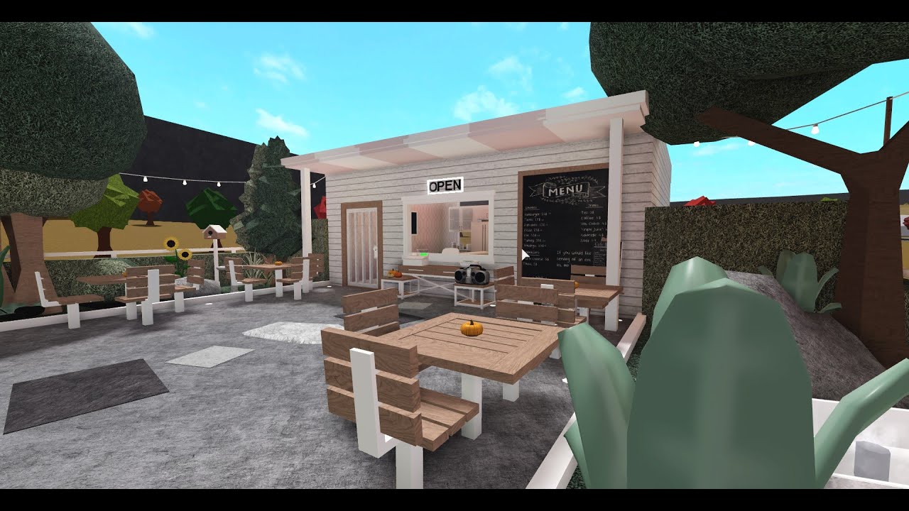 Aesthetic Cafe Signs Bloxburg ID