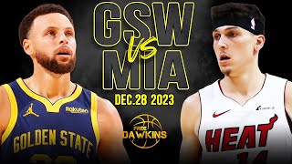 Golden State Warriors vs Miami Heat Full Game Highlights | December 28, 2023 | FreeDawkins