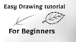 How to draw a leaf/leaves VERY EASY step by step Basic drawing lessons tutorials for beginners