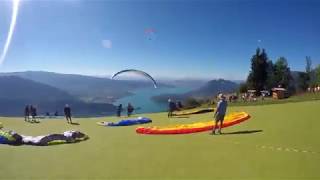 Paragliding Annecy in August, Col de Forclaz Launch