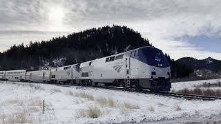 Amtrak California Zephyr \u0026 Winter Park Express Trains Through Snowy Colorado (Winter 2022)