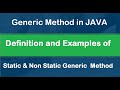 Generic Method in Java in Hindi