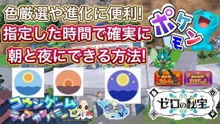 色厳選や進化に便利！確実に夜や朝にする方法！キタカミ対応時間変更の方法　#ポケモンsv #ポケモン#ゲーム