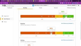 Standards based data from HMH