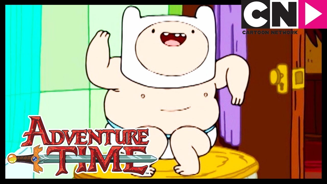 Adventure Time Baby Finn Dancing And Singing In Bathroom Cartoon