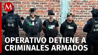 Detienen a tres delincuentes con armamento y equipo táctico en Michoacán