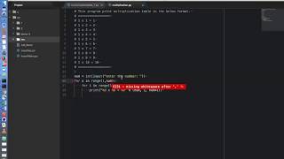 Multiplication Table Program in Python