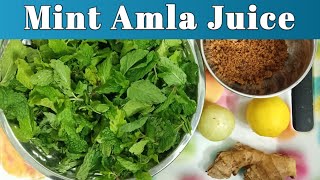 🌿Mint Amla Juice 🥛🌿 புதினா நெல்லிக்காய் ஜூஸ்| How to make mint Juice In Tamil? | Mint Amla Juice