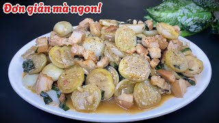 Cà pháo mà xào kiểu này ngon hết xẩy | CÀ PHÁO XÀO BA CHỈ LÁ LỐT