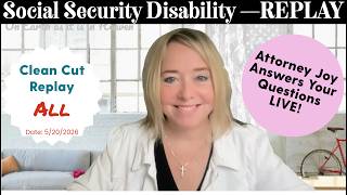DDS Work History Reports, Grid Rules & Other SSDI Questions — Full LiveStream Replay • 5/20/26