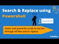 How to find and replace string in multiple files using Powershell | Recurse folders & subfolders