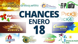 Resultados del Chance del Sábado 18 de Enero de 2025  Loterias 😱🤑💰💵